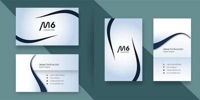 Modern Corporate light color business card template vector