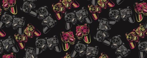 Color seamless pattern on a gaming theme vector