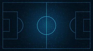 Football field on Digital Technology Background.  vector