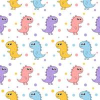 Seamless pattern cartoon dinosaur pattern  vector