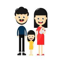 Happy family characters vector