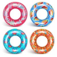 4 inflatable rings with a pattern vector