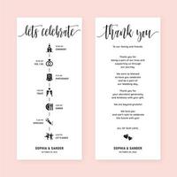 Wedding Timeline Vertical Vector Template