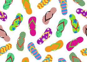 Seamless pattern of colorful flip flops vector