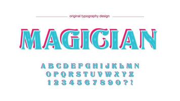 Retro Colorful Display Typography Design vector