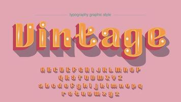 Vintage Orange Rounded Display Typography vector