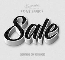 Sale font effect vector