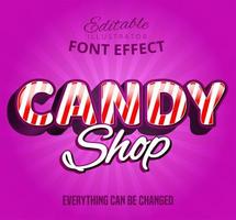 Candy shop text, vector