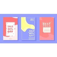 Sales banners flat style set vector