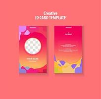Colorful ID Card Template vector