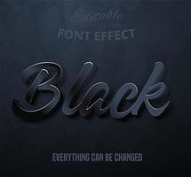 Black text font effect