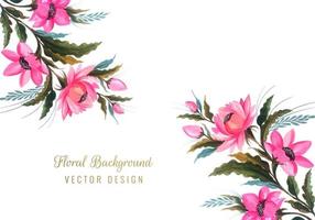 diseño de flores de acuarela vector
