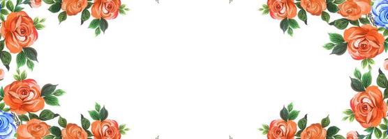 Floral banner background vector