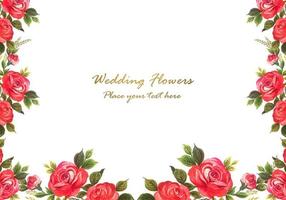 Watercolor flowers background vector