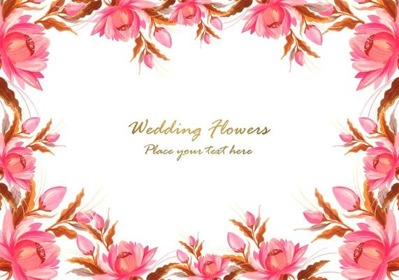 Frame made of decorative floral composition background