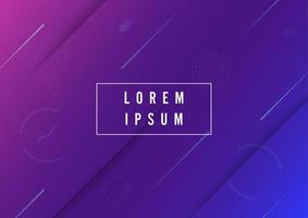 Minimal geometric purple background with dynamic shapes vector