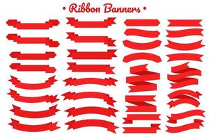 Set of ten dark red ribbons and banners for web design. Great design  element isolated on white background. Vector illustration. 22529474 Vector  Art at Vecteezy