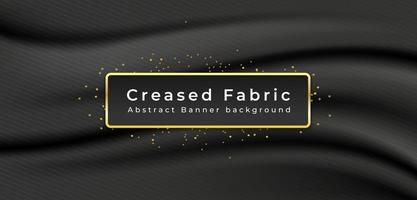 Creased fabric banner with striped pattern