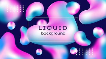 Gradient Liquid Shape Background in Blue and  Pink