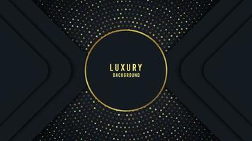 Dark Angled Layered Background With Golden Glitter vector