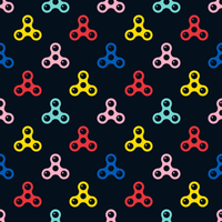 Colorido Fidget Spinner de patrones sin fisuras vector