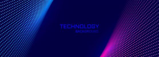 Technology banner background with connecting dotted design