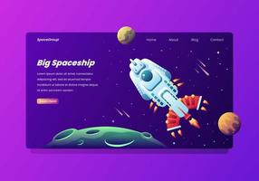 Big Spaceship Landing Page vector