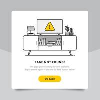 Page not found 404 design template  vector