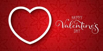 Decorative Valentines Day banner with elegant design vector