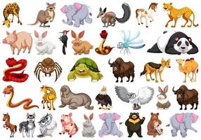Set of different animals vector