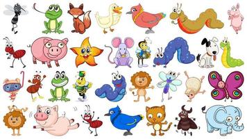 Set of simple animal character vector