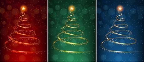 A Set of Christmas Magic cards vector