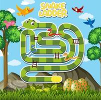 Una plantilla de juego de serpiente vector