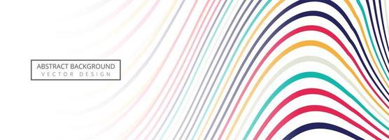 Abstract colorful stylish lines banner background vector