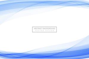 Abstract blue line flowing wave background vector
