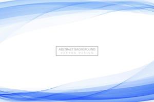 Abstract blue line flowing wave background vector