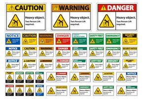 Heavy Object,Two Person Lift Required Set vector