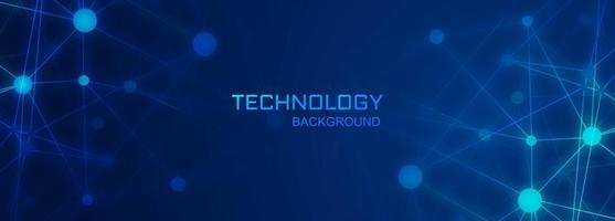 Digital connecting banner technology polygon background vector