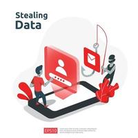 robar datos personales vector