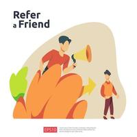 refer a friend illustration concept vector