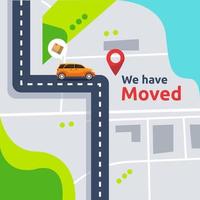 new location announcement business store vector