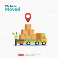new location announcement business store vector