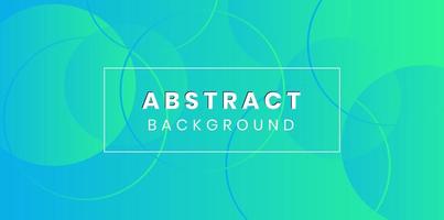 Blue green gradient and circles abstract background  vector