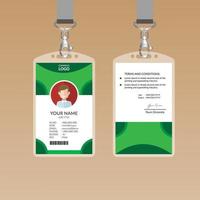 Green ID Card Design Template