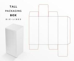 tall packaging box die lines
