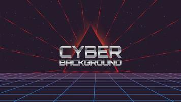 Retro Cyber Technology Background  vector