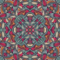 Colorful ornamental floral ethnic mandala vector