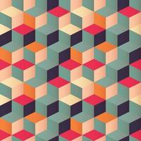 Geometric seamless pattern with colorful squares