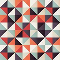 Geometric seamless pattern with retro triangles vector