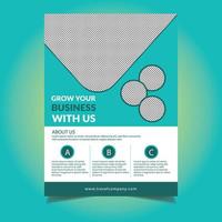 Rounded Triangle Cutout Business Flyer Template vector